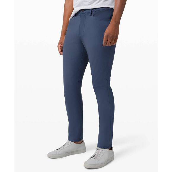 Lululemon ABC Pant Slim Warpstreme Iron Blue Men's Size 35 x 31 EUC - Picture 1 of 10
